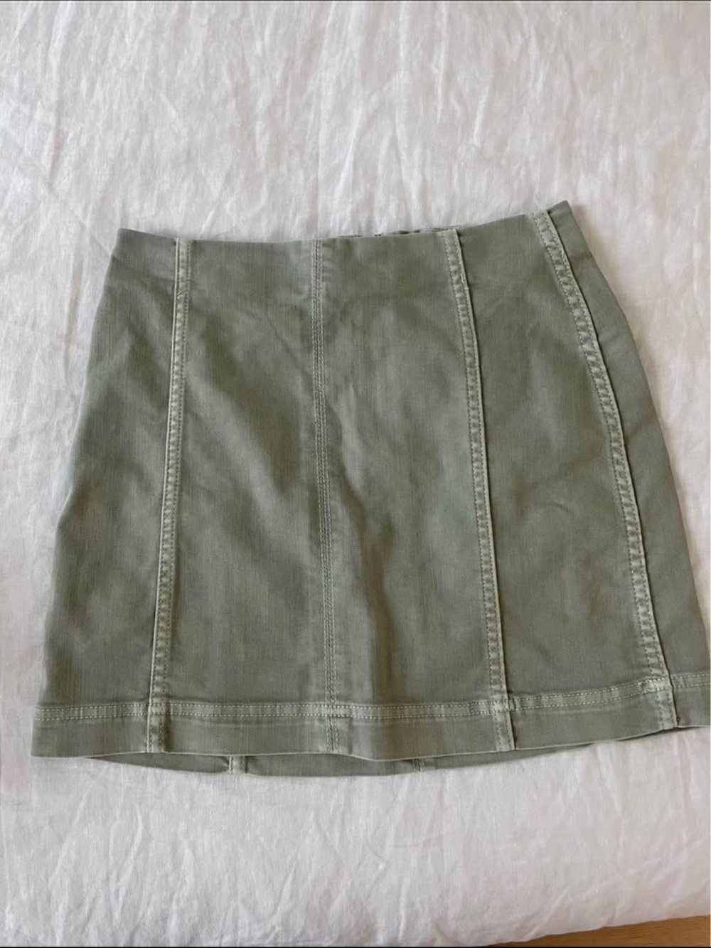 wild fable Olive Green Panel Mini Skirt